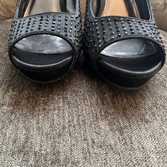 Rampage Black Studded Heels - Picture 4 of 10